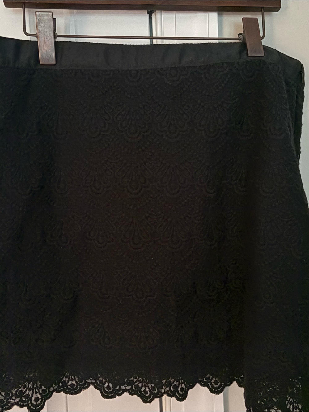 JCREW Black Lace A-Line Skirt - Women's Skirt SZ 12 GUC